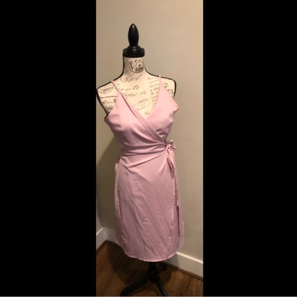 Blush wrap dress with tie - Picture 10 of 13